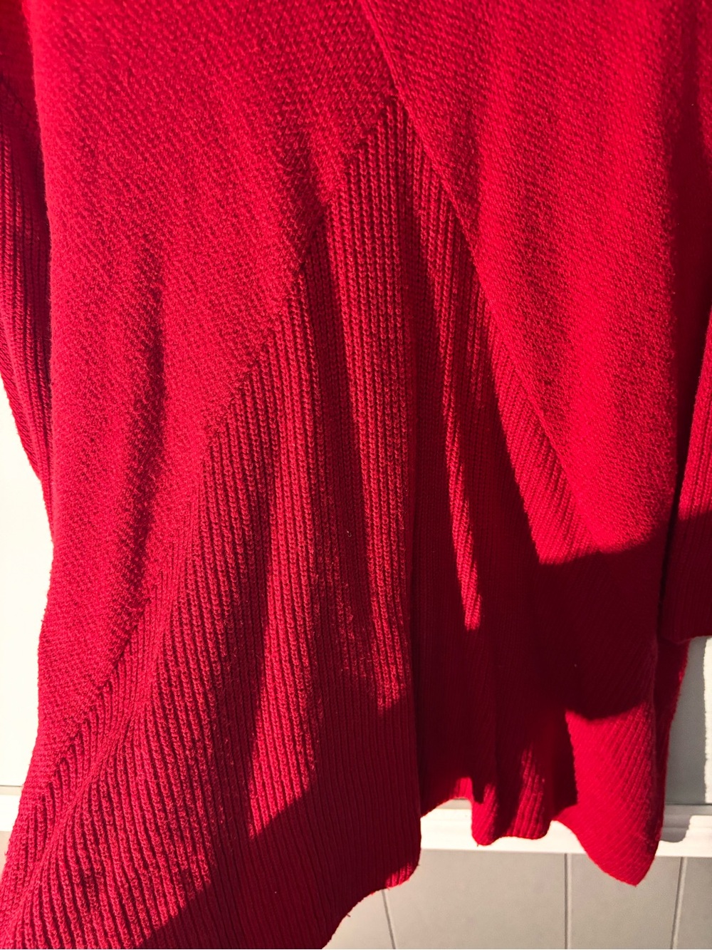 Talbots Bright Red Ribbed Sweater - Picture 2 of 8